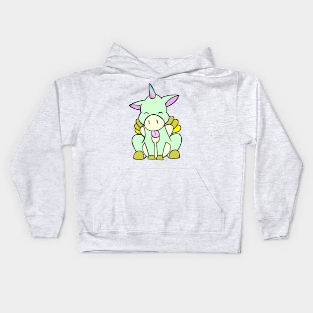 Pastel Minty Unipony Kids Hoodie by DNASCC